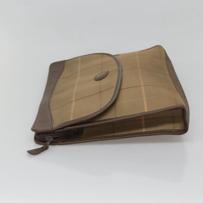 Burberry Nova check Pochette Canvas, BEIGE, CANVAS, Clutche & pouche