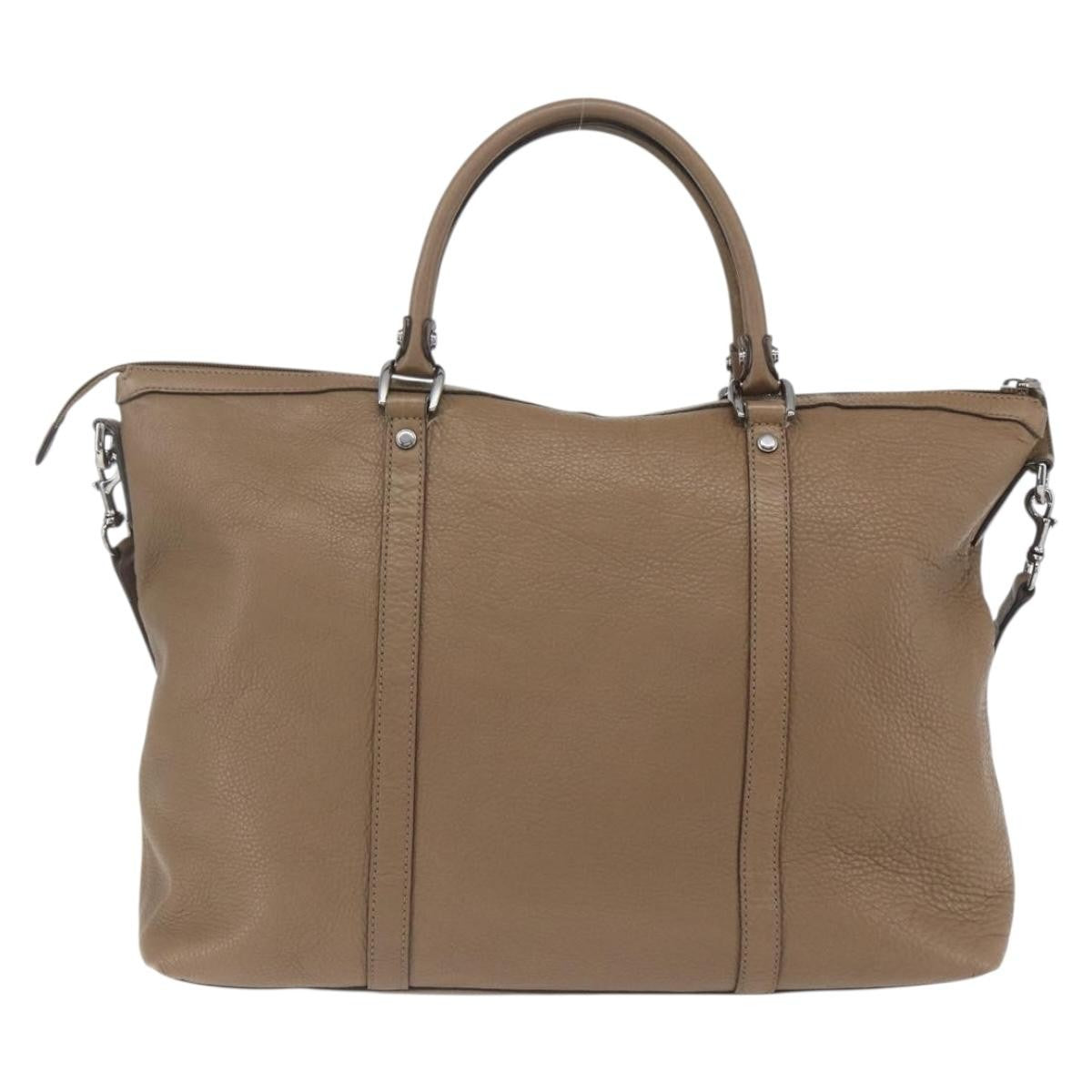 Gucci Vintage tote Leather, BROWN, LEATHER, Tote bag