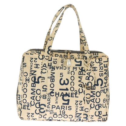 Chanel Cambon Canvas, WHITE, CANVAS, Handbag