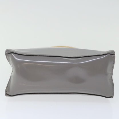 Salvatore Ferragamo Shopper Tote Patent Leather, GRAY, PATENT_LEATHER, Tote bag