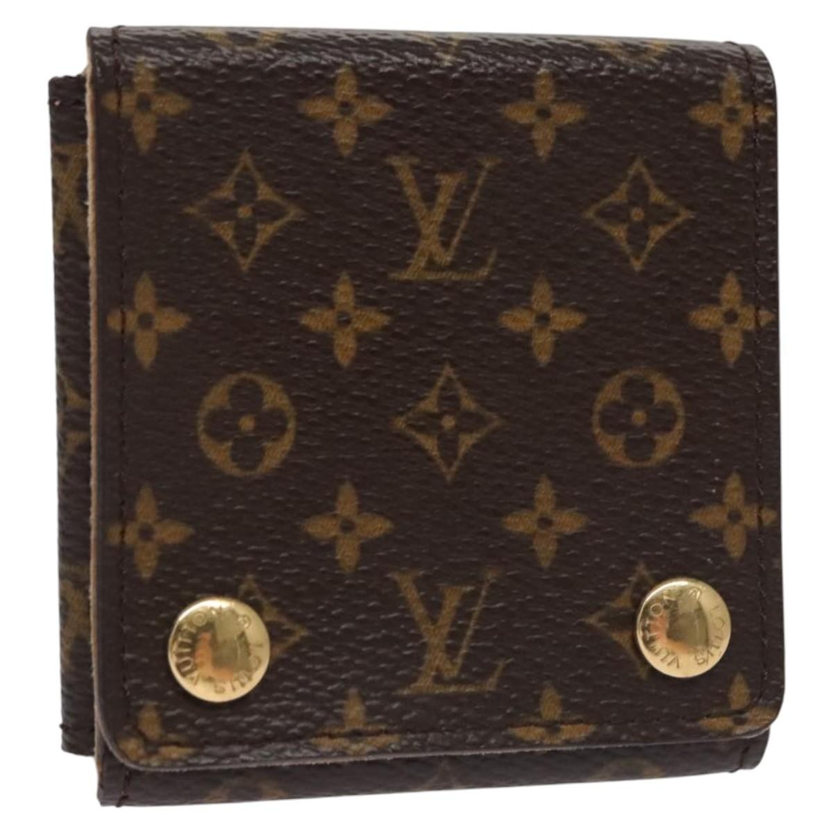 Louis Vuitton CASE JEWELRY BOX Canvas, BROWN, CANVAS, Wallets