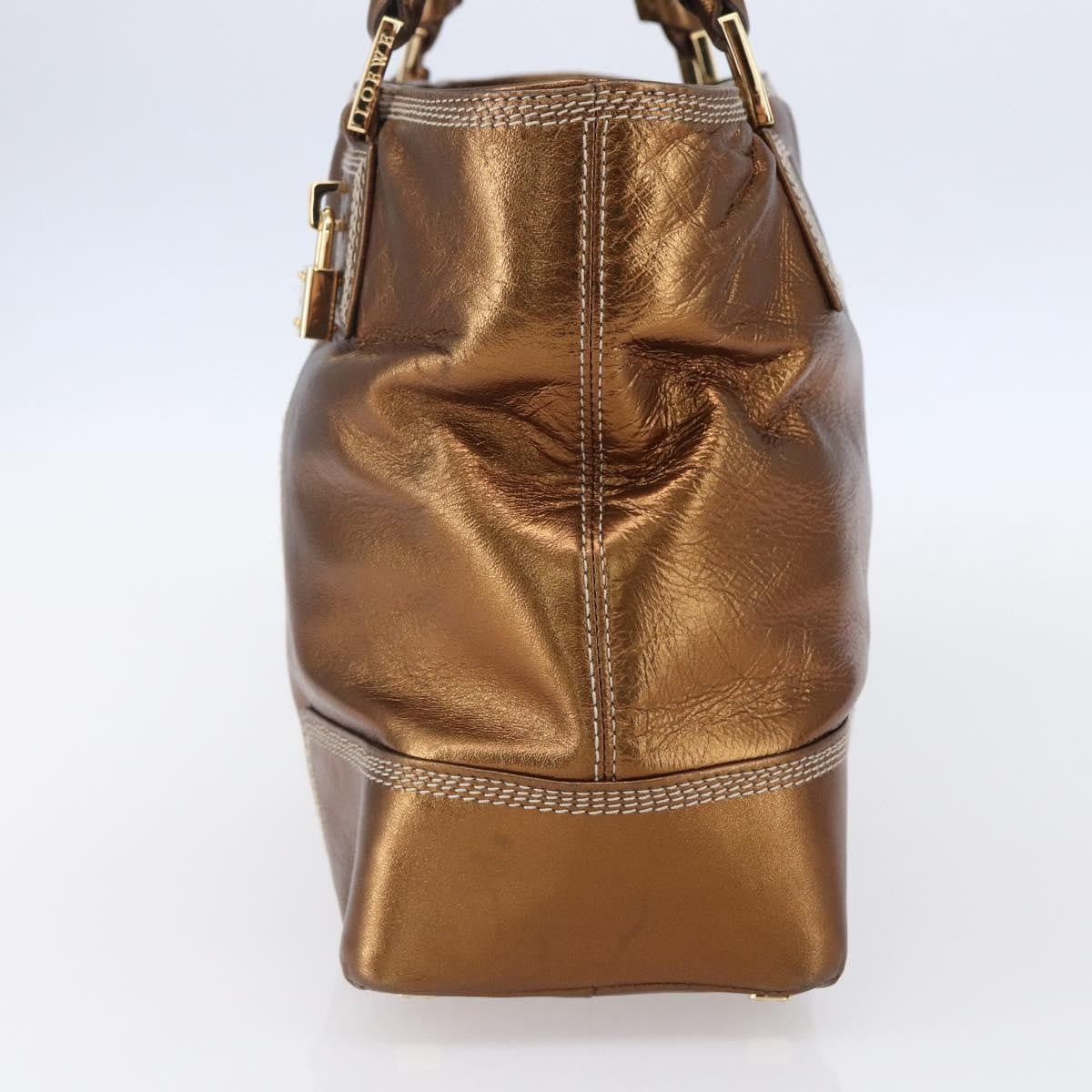 Loewe Vintage Anagram Tote Leather, METALLIC, LEATHER, Tote bag
