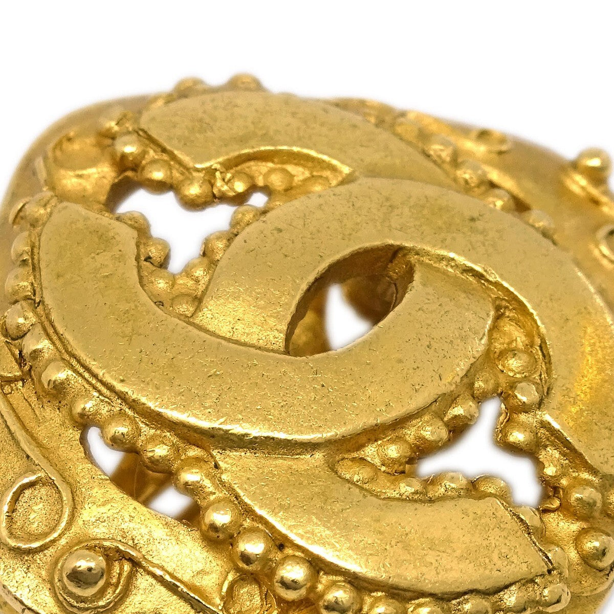 Chanel CC Rhombus Clip-On Earrings Metal, GOLD, GOLD_PLATED, Earrings
