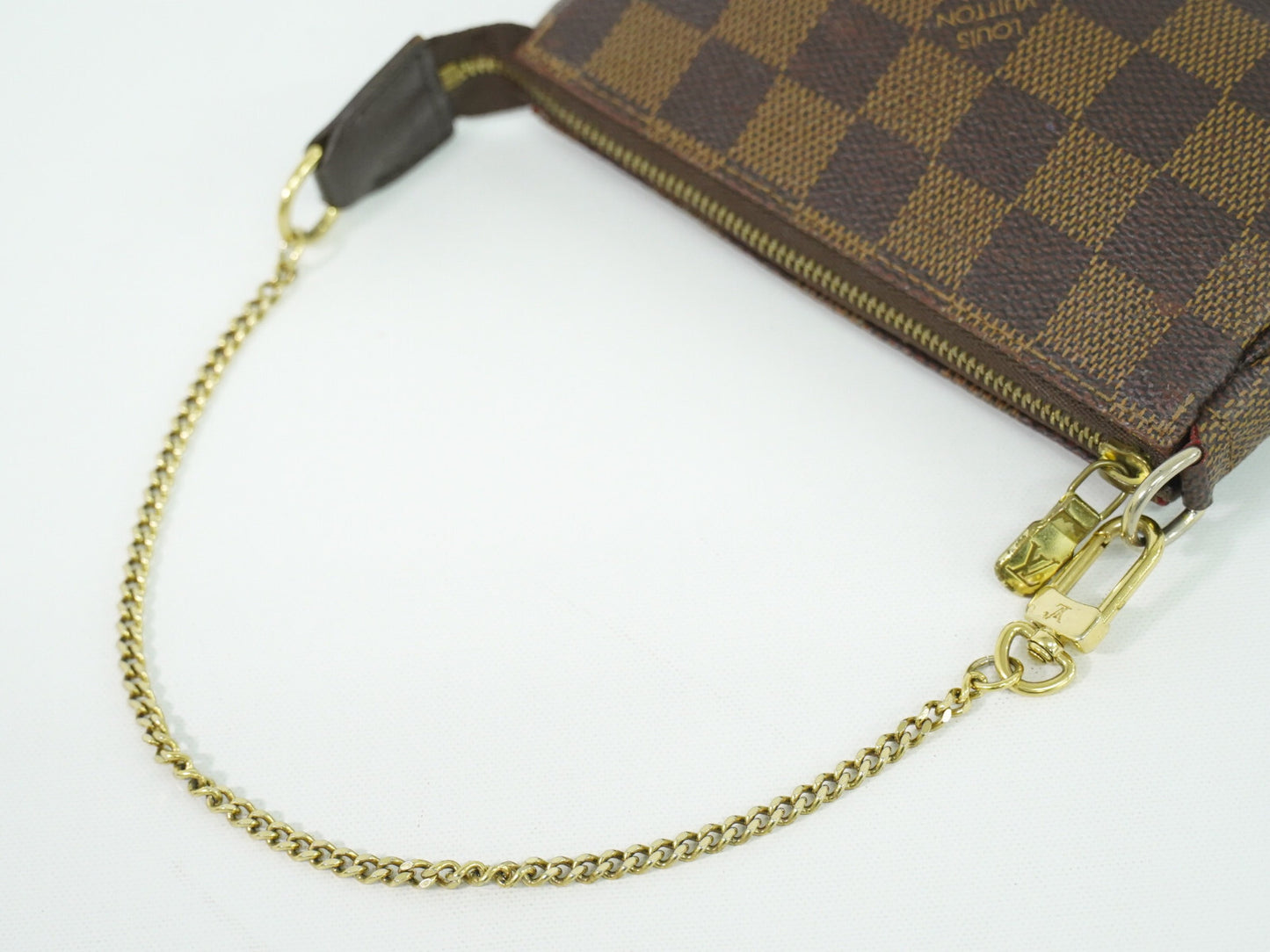 Louis Vuitton Pochette Accessoires Damier, BROWN, CANVAS, Clutche & pouche