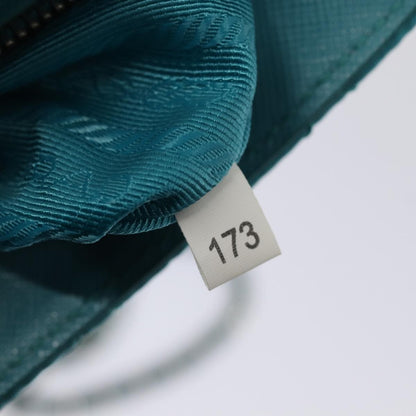 Prada Pushlock Chain Flap Bag Quilted Tessuto, Turquoise, Nylon, Shoulder Bag