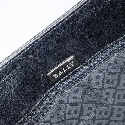 Bally Vintage Handbag Leather, BLACK, LEATHER, Handbag