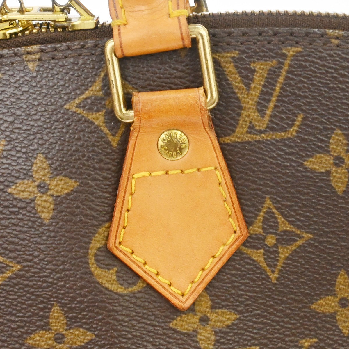 Louis Vuitton Alma Handbag Monogram Canvas, Brown, Canvas, Handbag