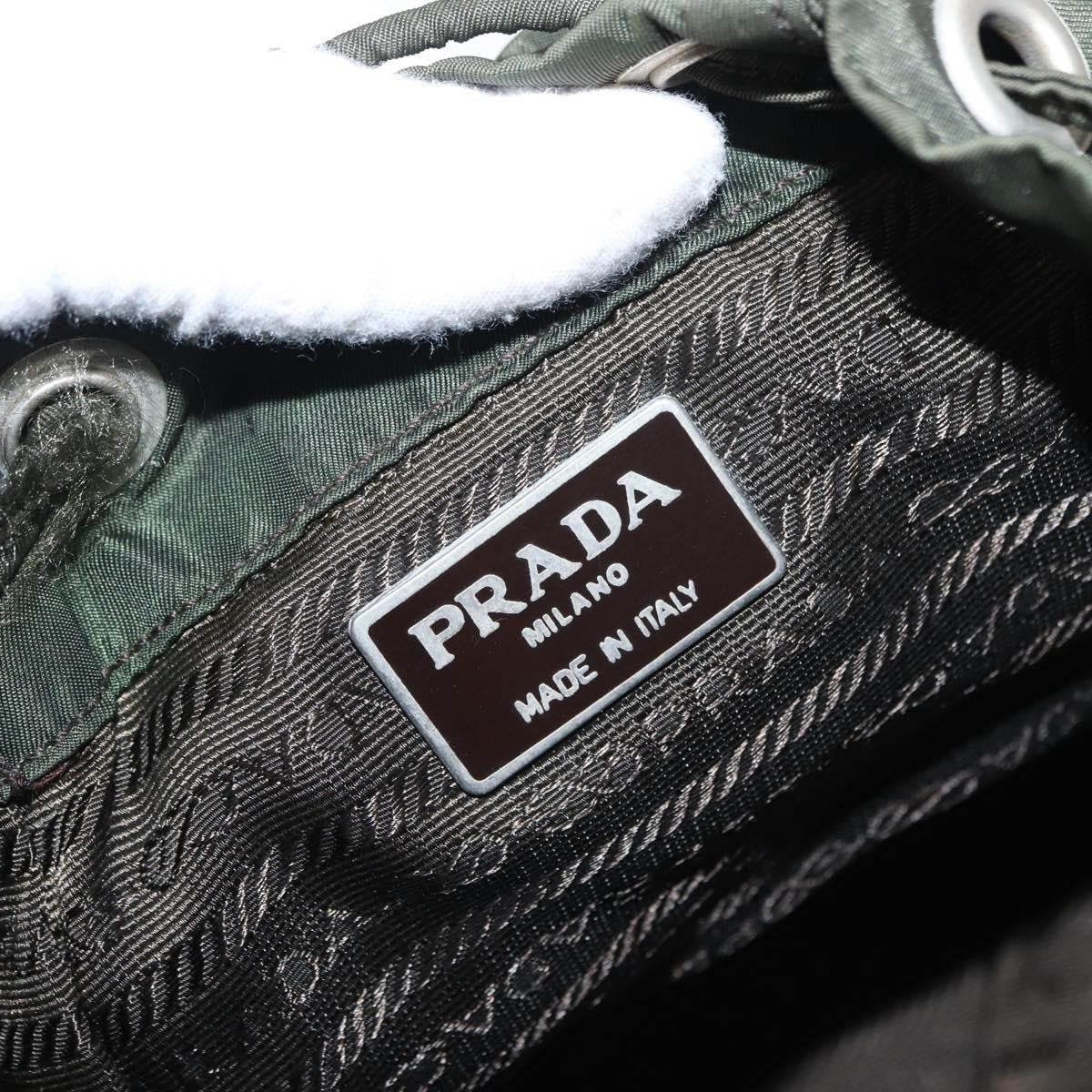 Prada Front Pocket Backpack Tessuto, Khaki, Nylon, Backpack