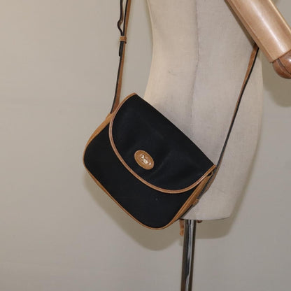 Celine Vintage Triomphe Shoulder Bag Canvas, BLACK, CANVAS, Shoulder bag