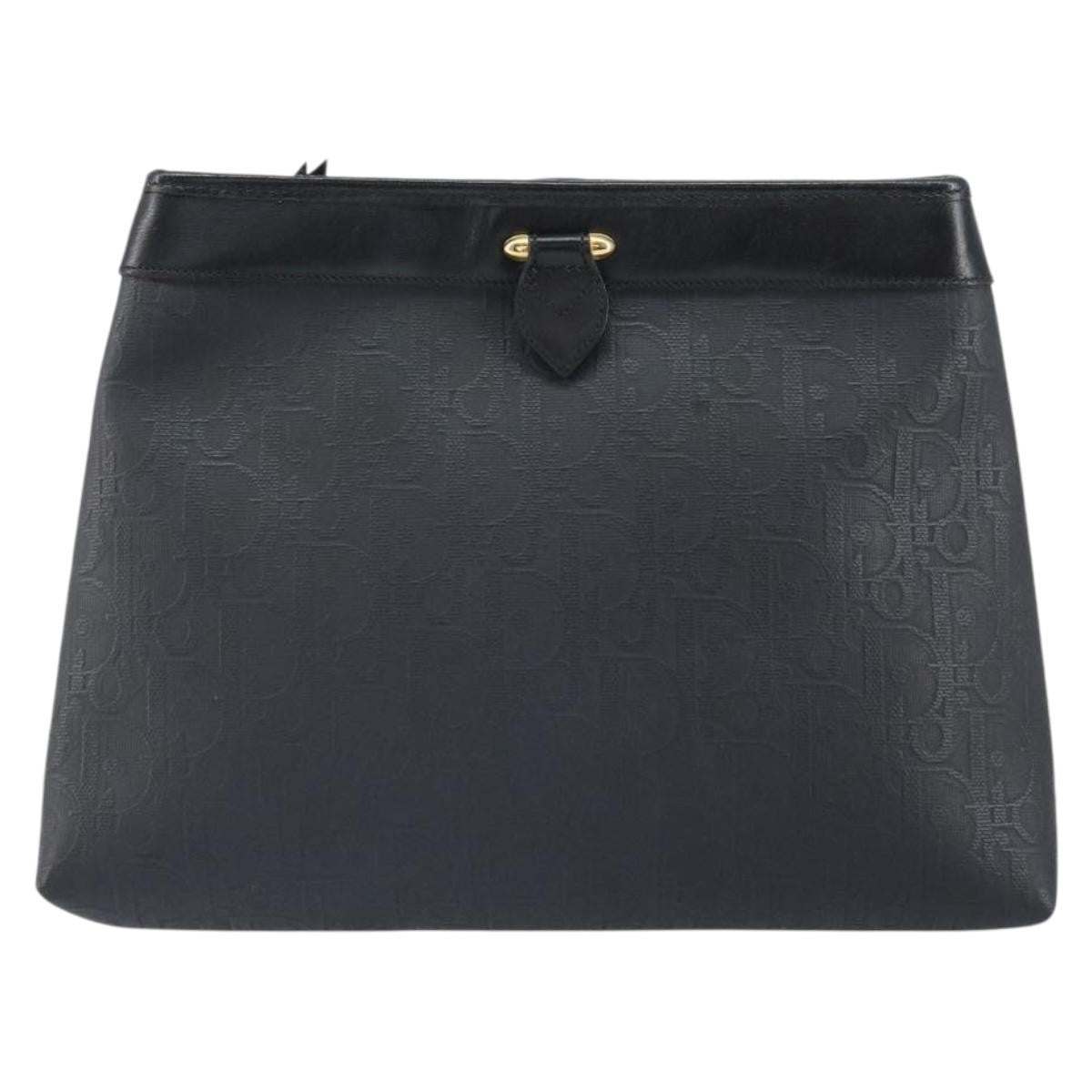 Christian Dior Trotter pouch Canvas, Black, Canvas, Clutch