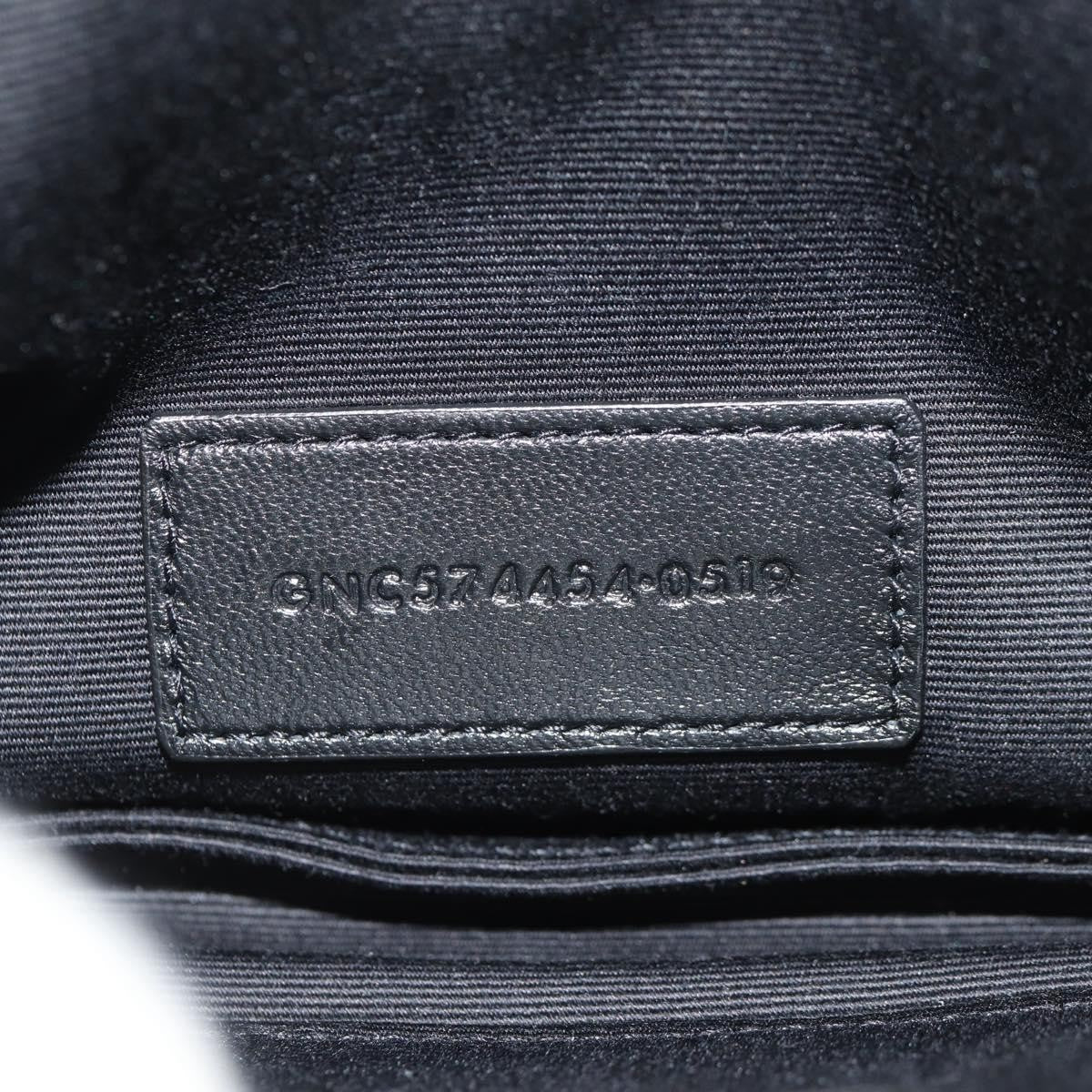 Saint Laurent Classic Monogram Zip Bill Pouch Leather, BLACK, LEATHER, Clutche & pouche