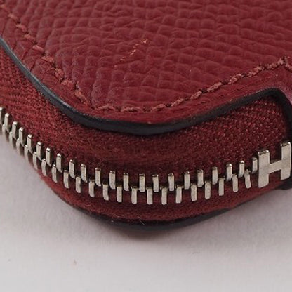 Hermes Azap Zip Around Wallet Silk'in Epsom, RED, LEATHER, Wallets