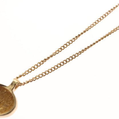 Christian Dior Logo Heart Pendant Necklace Metal, GOLD, METAL, Necklace