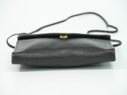Saint Laurent Vintage Shoulder Bag Leather, BLACK, LEATHER, Shoulder bag