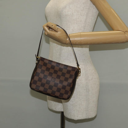Louis Vuitton Trousse Make Up Bag Damier, BROWN, CANVAS, Clutche & pouche