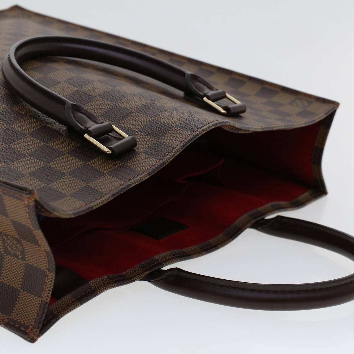 Louis Vuitton Sac Plat Bag Damier, BROWN, CANVAS, Handbag