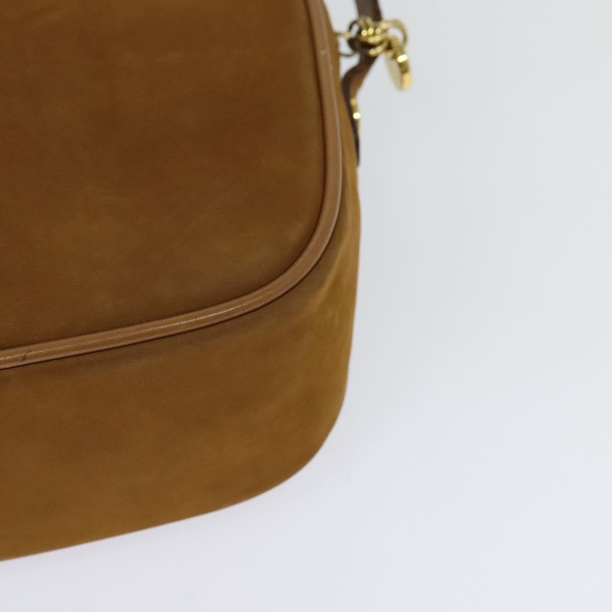 Salvatore Ferragamo Vala Shoulder Bag Suede, BROWN, SUEDE, Shoulder bag