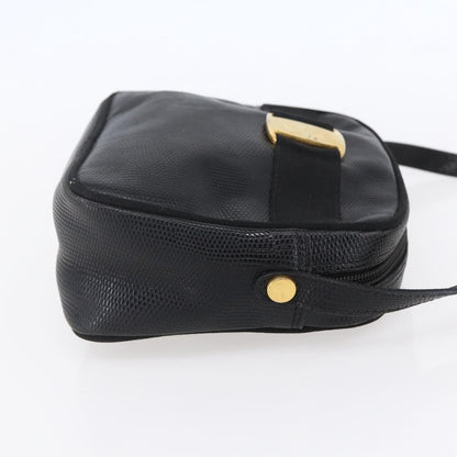Salvatore Ferragamo Vara Bow camera Shoulder Bag Leather, BLACK, LEATHER, Shoulder bag