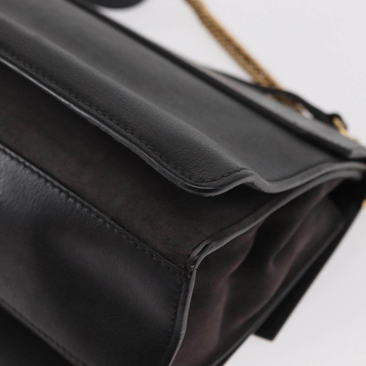Givenchy GV3 Flap Bag Leather, BLACK, LEATHER, Shoulder bag