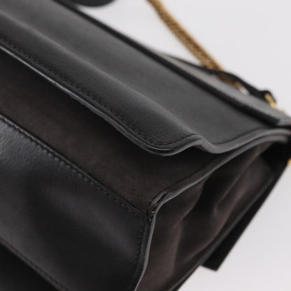 Givenchy GV3 Flap Bag Leather, BLACK, LEATHER, Shoulder bag