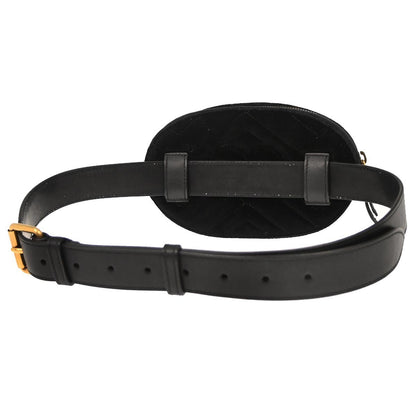 Gucci GG Marmont Belt Bag Matelasse Velvet, BLACK, VELVET, Clutche & pouche