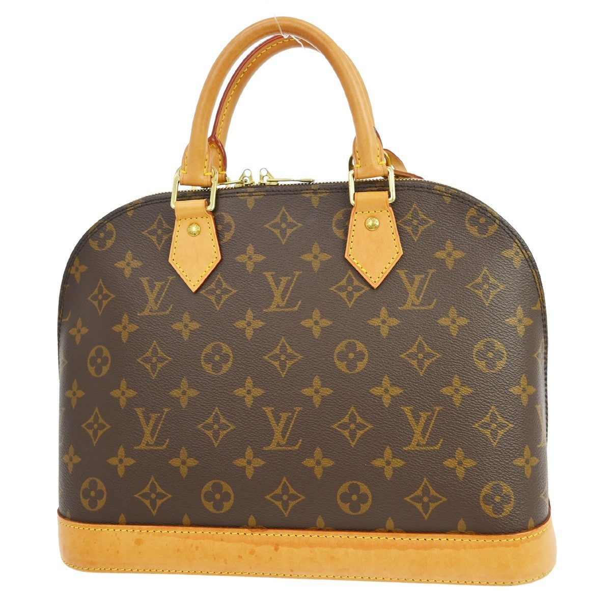 Louis Vuitton Alma Handbag Monogram Canvas, Brown, Canvas, Handbag