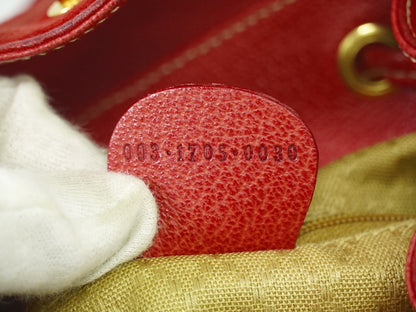 Gucci Vintage Bamboo Backpack Suede, RED, SUEDE, Backpack