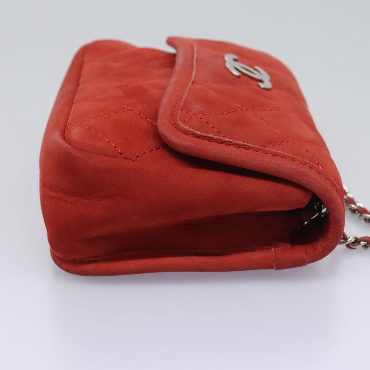 Chanel Natural Beauty Flap Bag Suede, RED, SUEDE, Shoulder bag