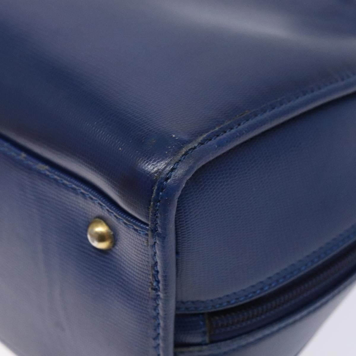Celine Circle Logo Handbag Leather, BLUE, LEATHER, Handbag