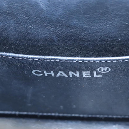 Chanel Vintage Metal Box Bag Quilted patent, Black, Patent Leather, Handbag