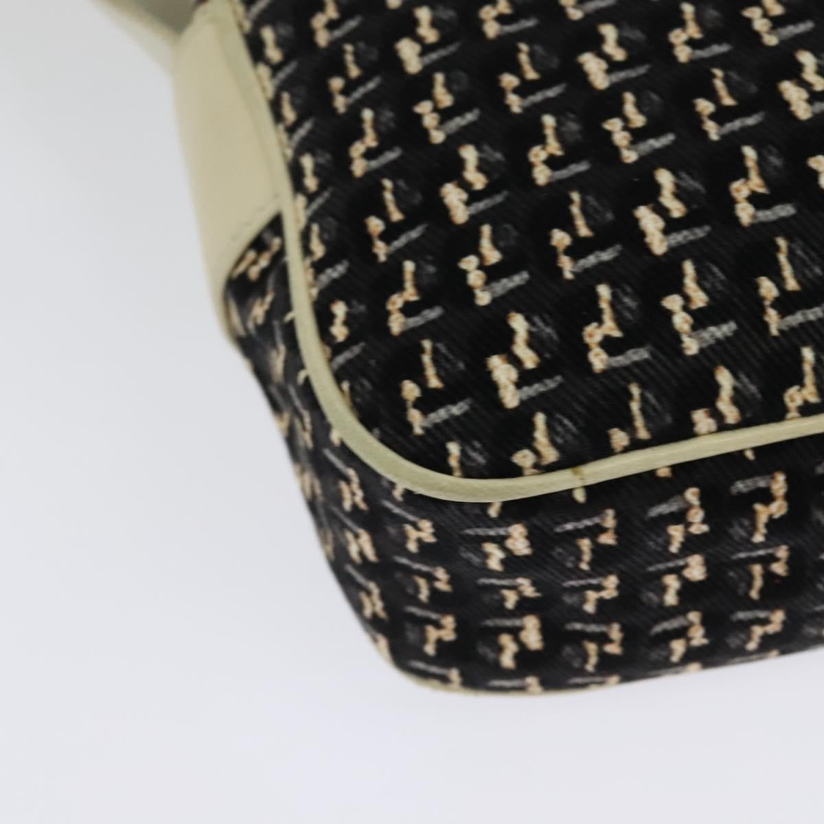 Chanel Vintage Clover Camera Bag Printed Canvas, BLACK, CANVAS, Crossbody bag