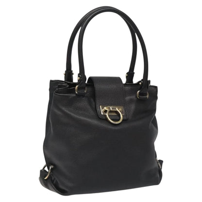Salvatore Ferragamo Soft Sofia Tote Leather, BLACK, LEATHER, Handbag