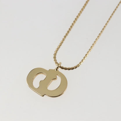 Christian Dior CD Pendant Necklace Metal, Gold, Metal, Necklace