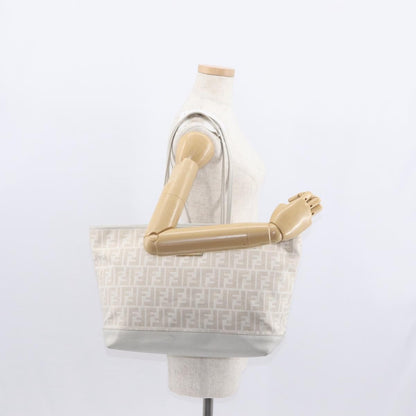 Fendi Roll Tote Zucca Canvas and Leather, BEIGE, CANVAS, Tote bag