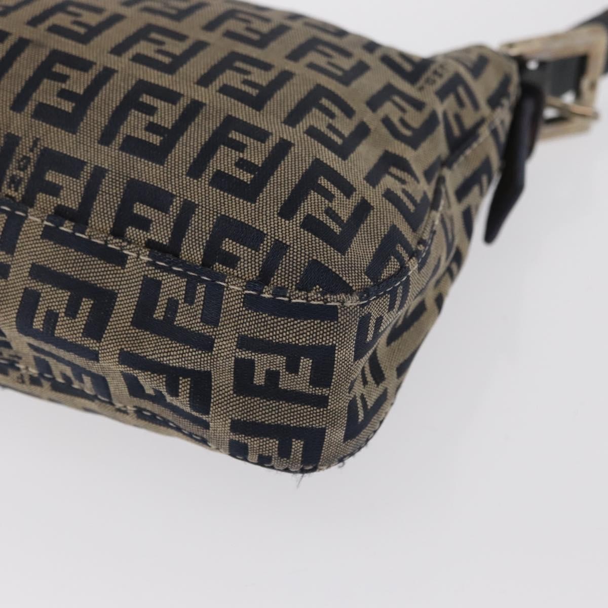 Fendi Baguette Bag Zucchino Canvas, NAVY, CANVAS, Shoulder bag