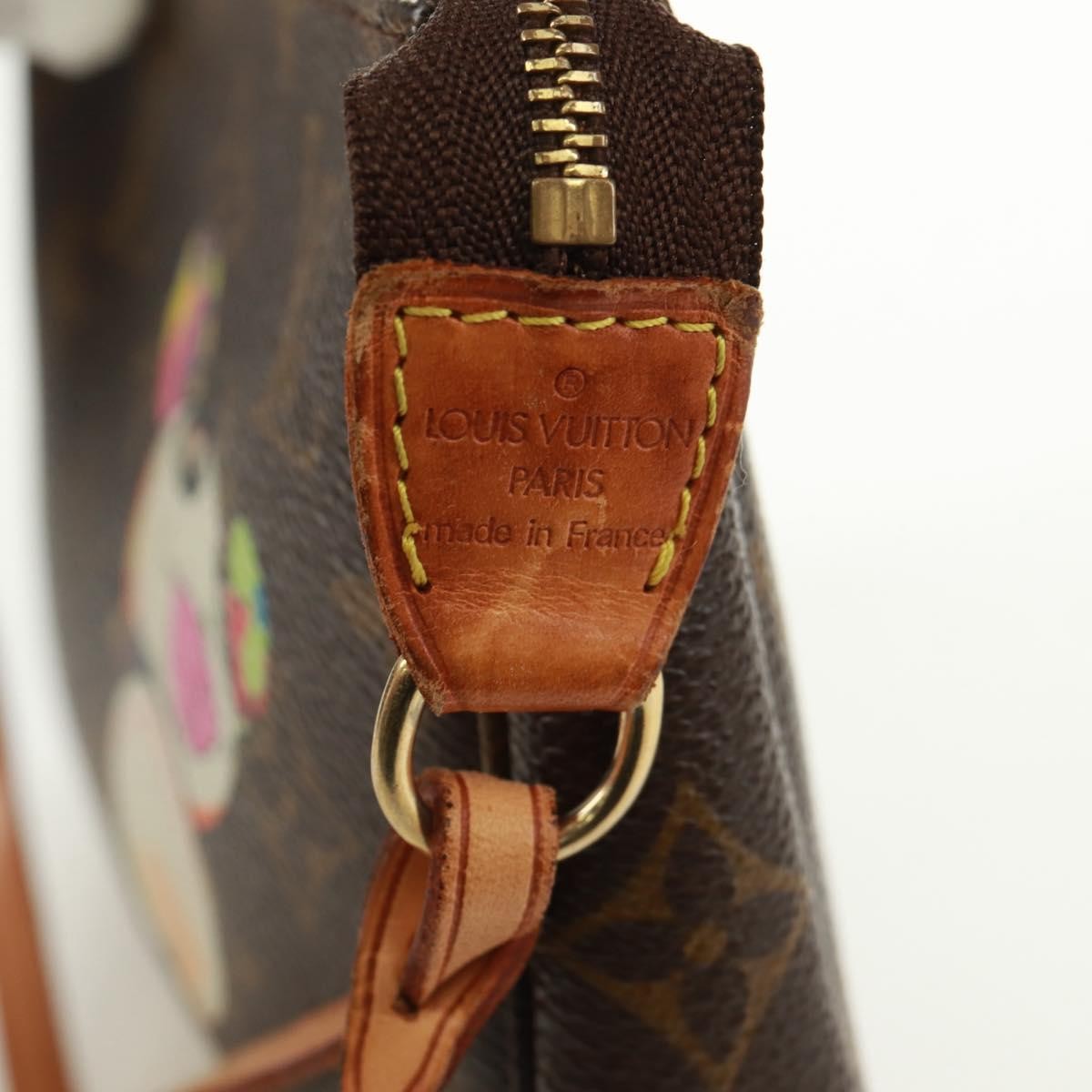 Louis Vuitton Pochette Accessoires Limited Edition Monogram Murakami Panda, BROWN, CANVAS, Clutche & pouche