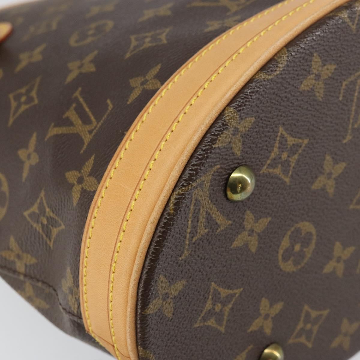 Louis Vuitton Petit Bucket Bag Monogram Canvas, BROWN, CANVAS, Tote bag