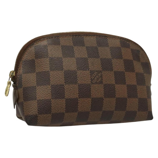 Louis Vuitton Cosmetic Pouch Damier, BROWN, CANVAS, Toiletry Case