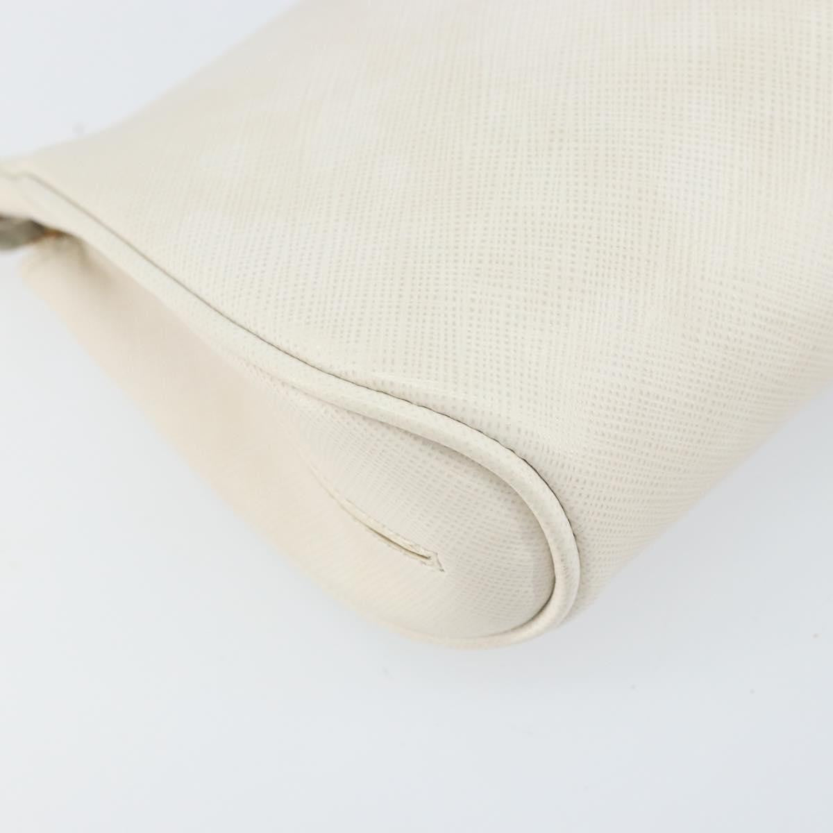 Salvatore Ferragamo Gancini Shoulder Bag Leather, WHITE, LEATHER, Shoulder bag