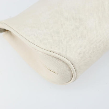 Salvatore Ferragamo Gancini Shoulder Bag Leather, WHITE, LEATHER, Shoulder bag