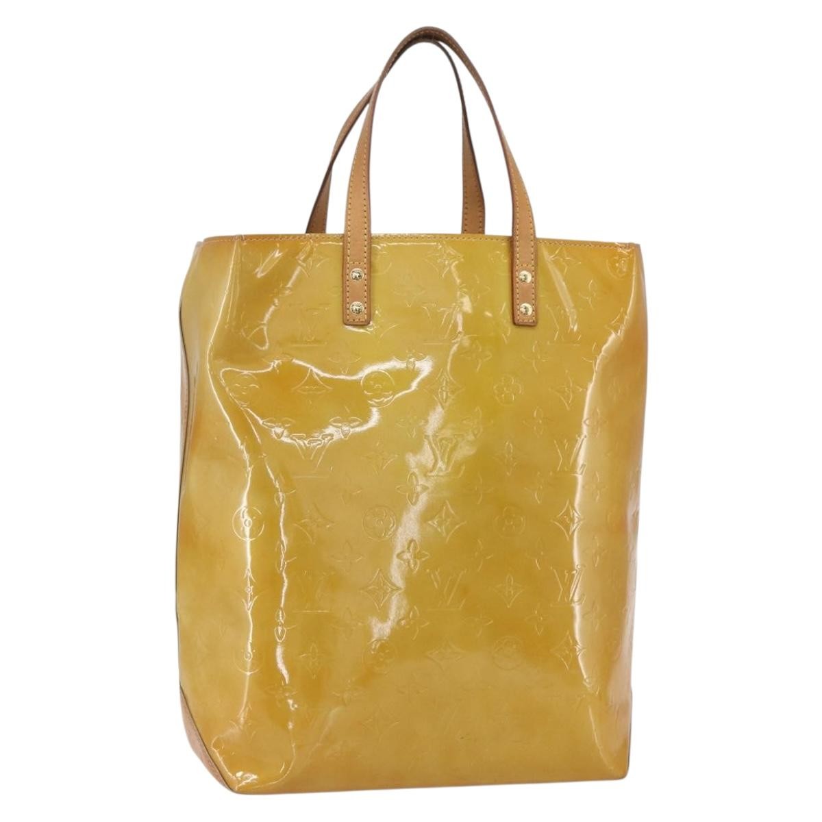 Louis Vuitton Reade Handbag Monogram Vernis, BEIGE, PATENT_LEATHER, Tote bag