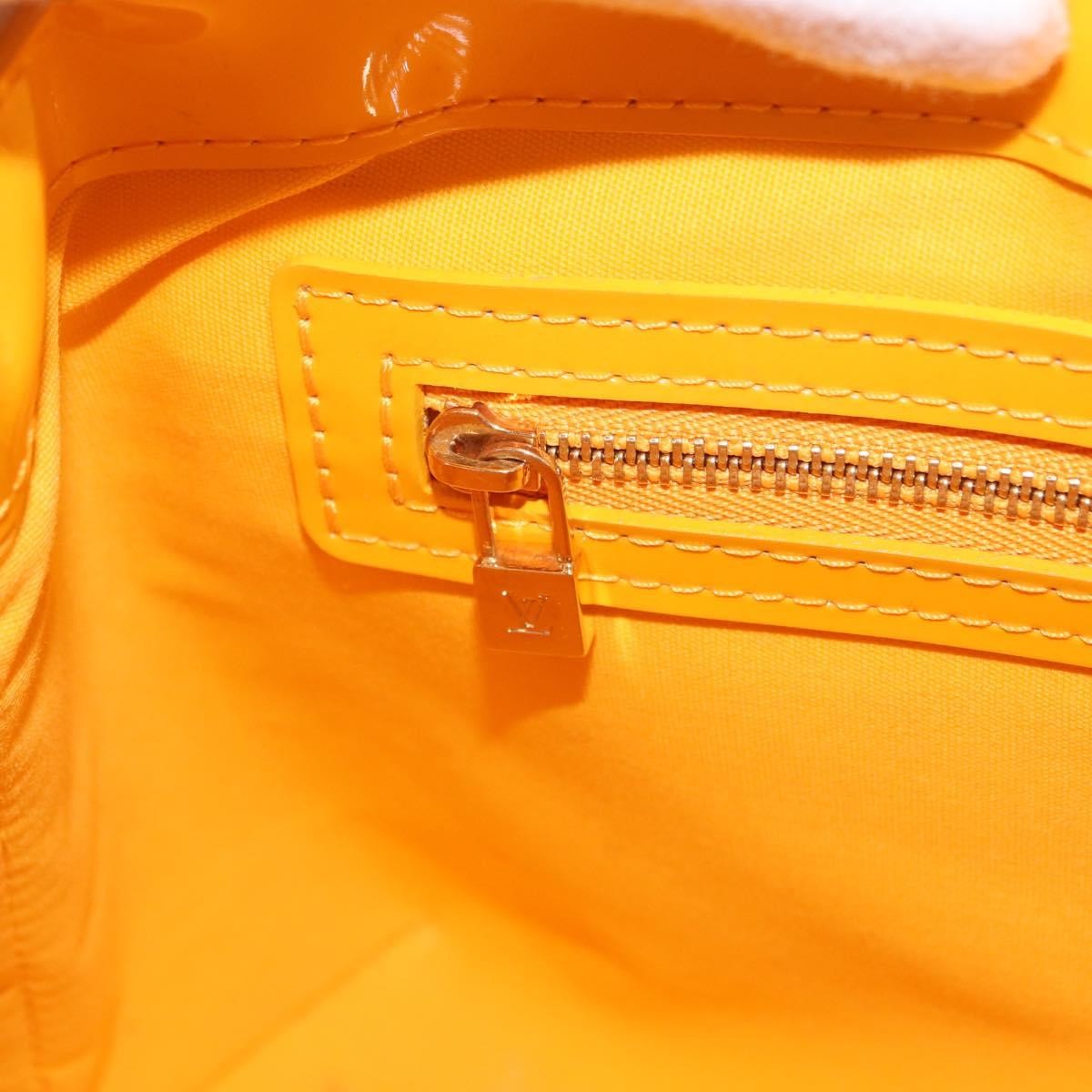 Louis Vuitton Wilshire Handbag Monogram Vernis, YELLOW, PATENT_LEATHER, Handbag