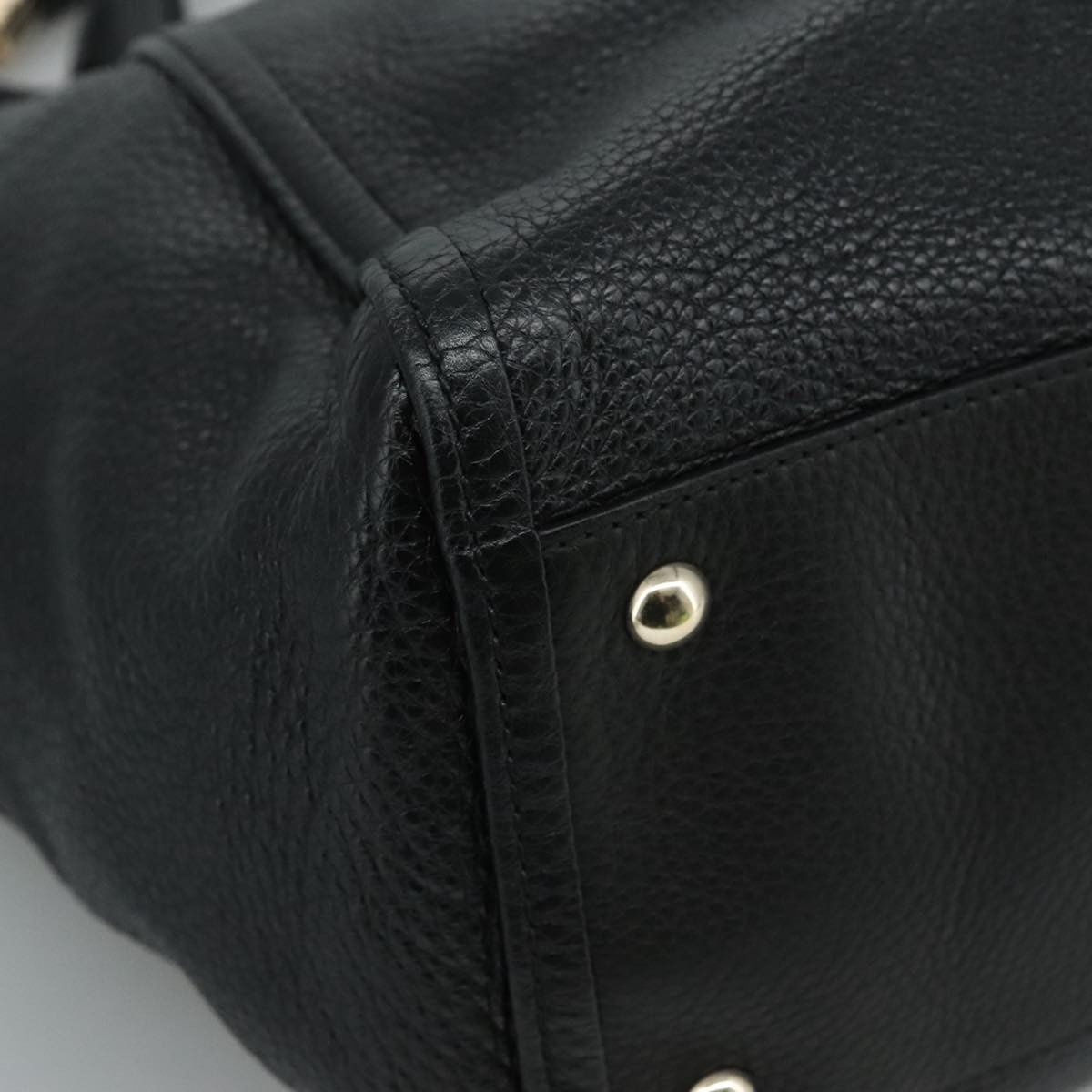 Gucci Soho Shoulder Bag Leather, BLACK, LEATHER, Handbag