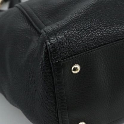 Gucci Soho Shoulder Bag Leather, BLACK, LEATHER, Handbag
