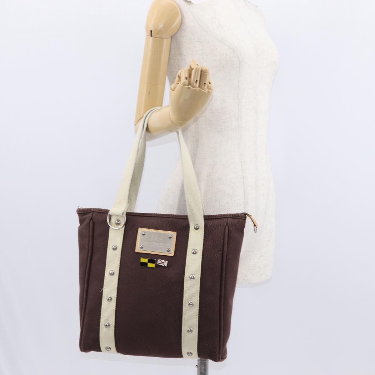 Louis Vuitton Antigua Tote Canvas, BROWN, CANVAS, Tote bag