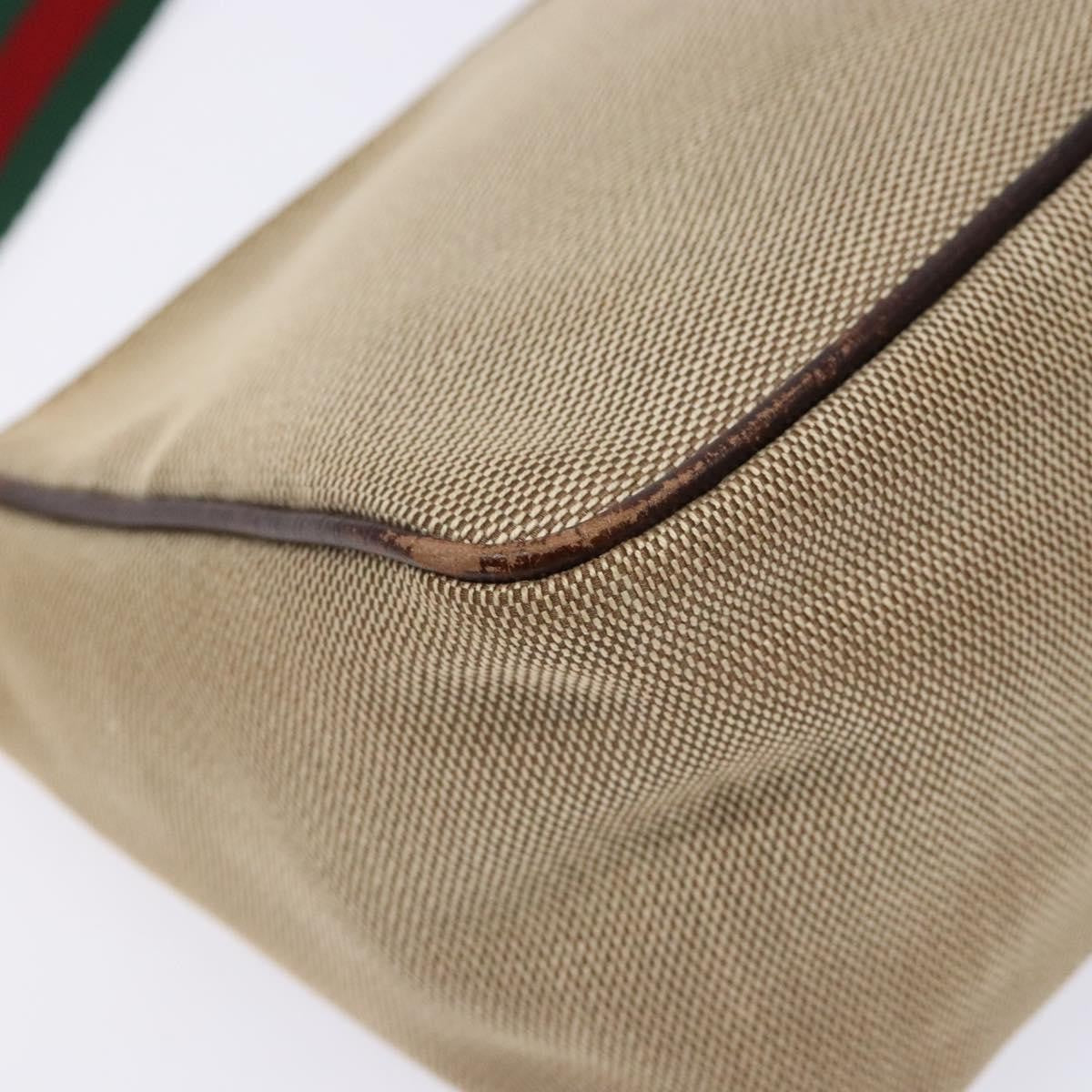 Gucci Sherry line pouch Canvas, BEIGE, CANVAS, Clutche & pouche