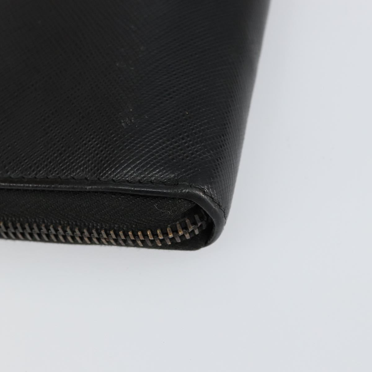 Prada Saffiano Wallet Leather, BLACK, LEATHER, Wallets