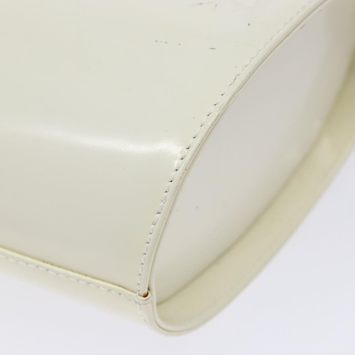 Salvatore Ferragamo Vara Bow Top Handle Bucket Bag Patent Leather, WHITE, PATENT_LEATHER, Handbag