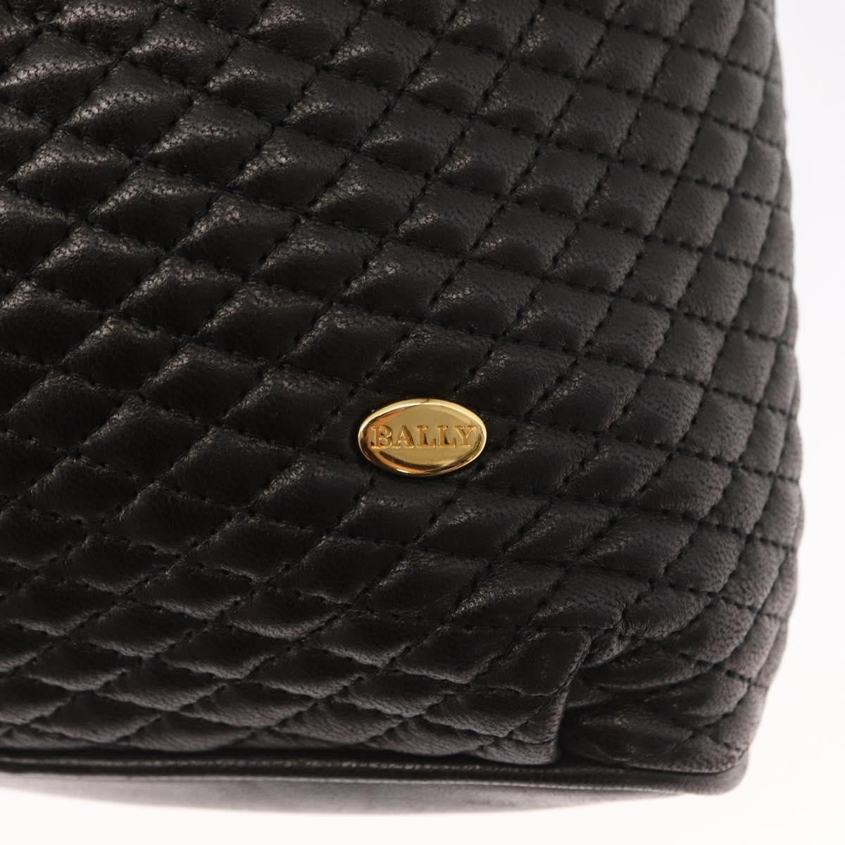 Bally Vintage Chain Shoulder Bag Quilted Leather, Black, Leather, Shoulder Bag