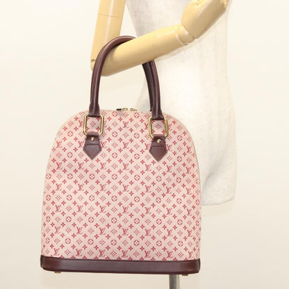 Louis Vuitton Alma Handbag Mini Lin, RED, CANVAS, Handbag